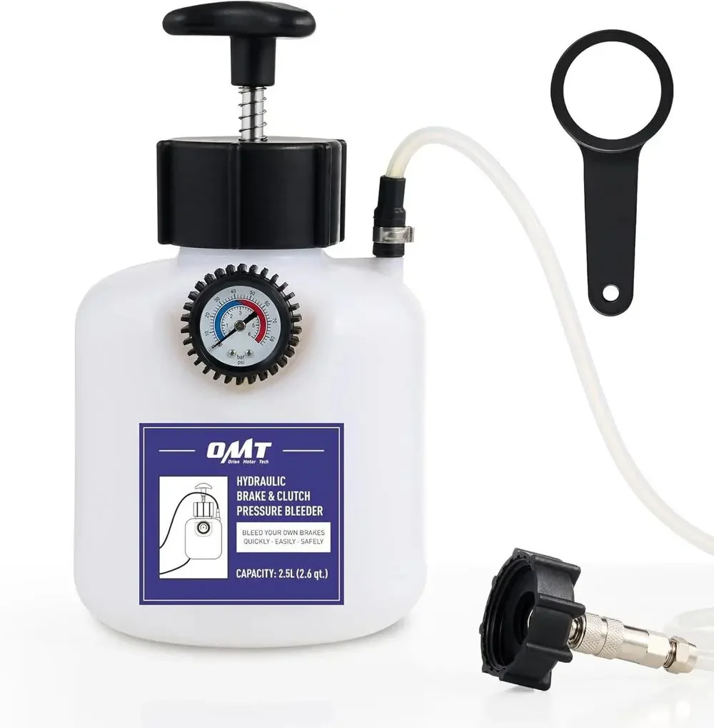 Orion Motor Tech Brake Bleeder Kit, One Person 2.5L Fluid Blue